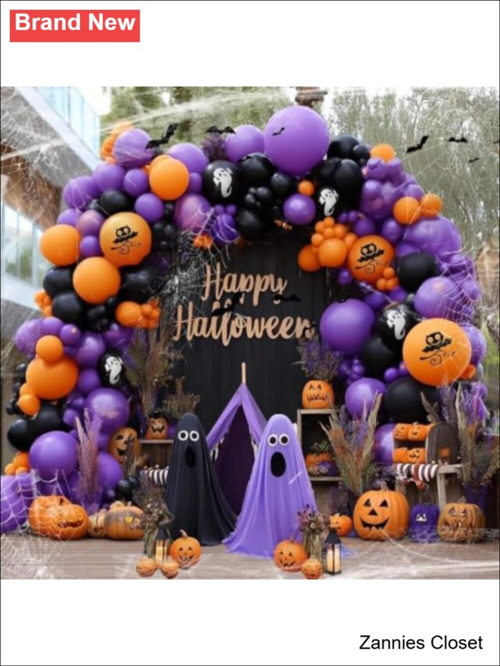 👻 Halloween Balloon Arch Kit Double Stuffed Latex Balloon Garland